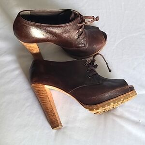Reed Krakoff Brown Boot Heels Size about 6.5 or EU 37